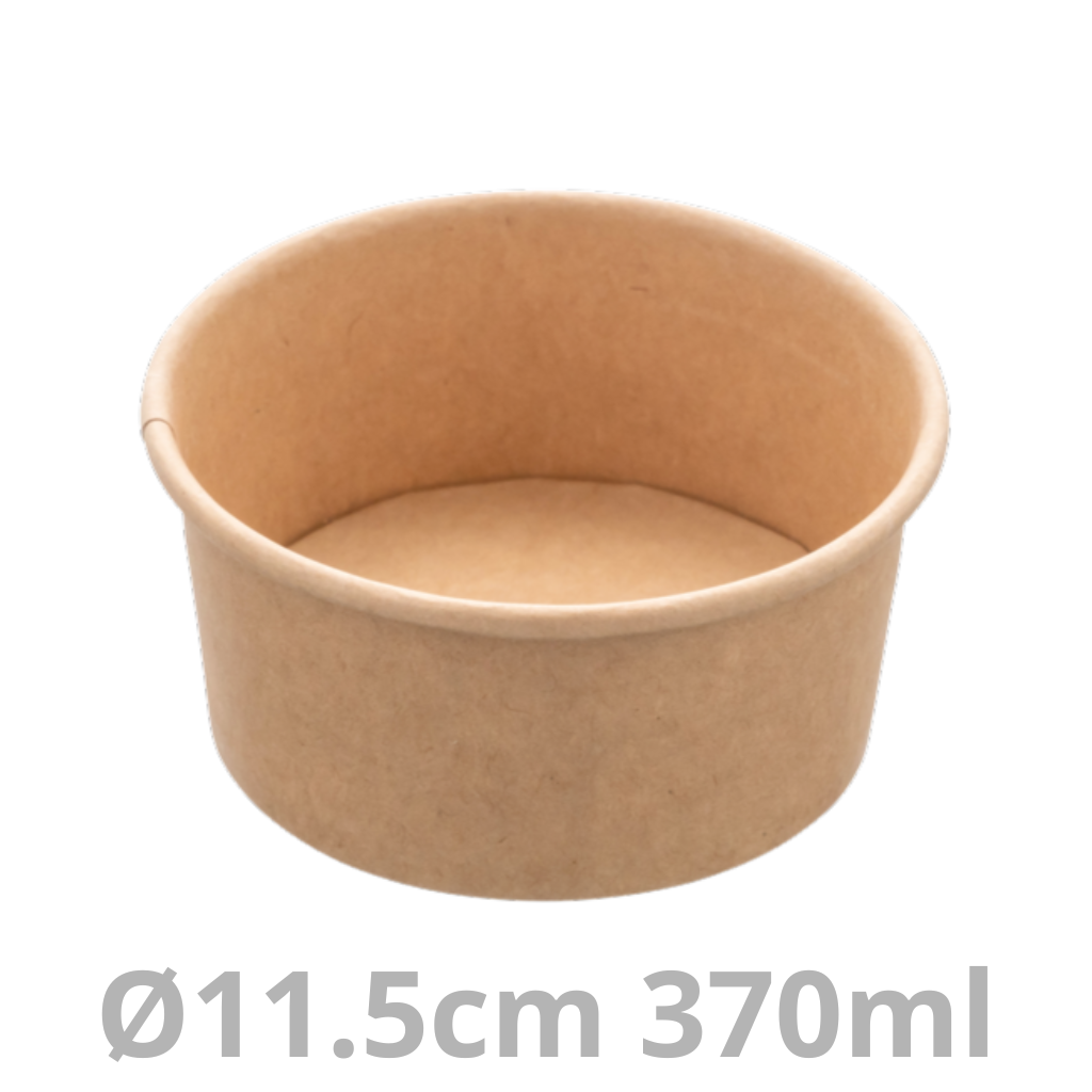 [PAP12012PE-SAT] Saladier rond carton 370ml Ø11.5cm 6x50pcs