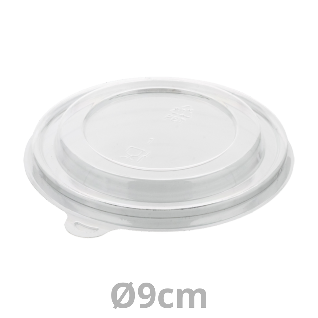 [PAP51008-SAT] Couvercle PET pour saladier rond carton Ø9cm 10x50pcs
