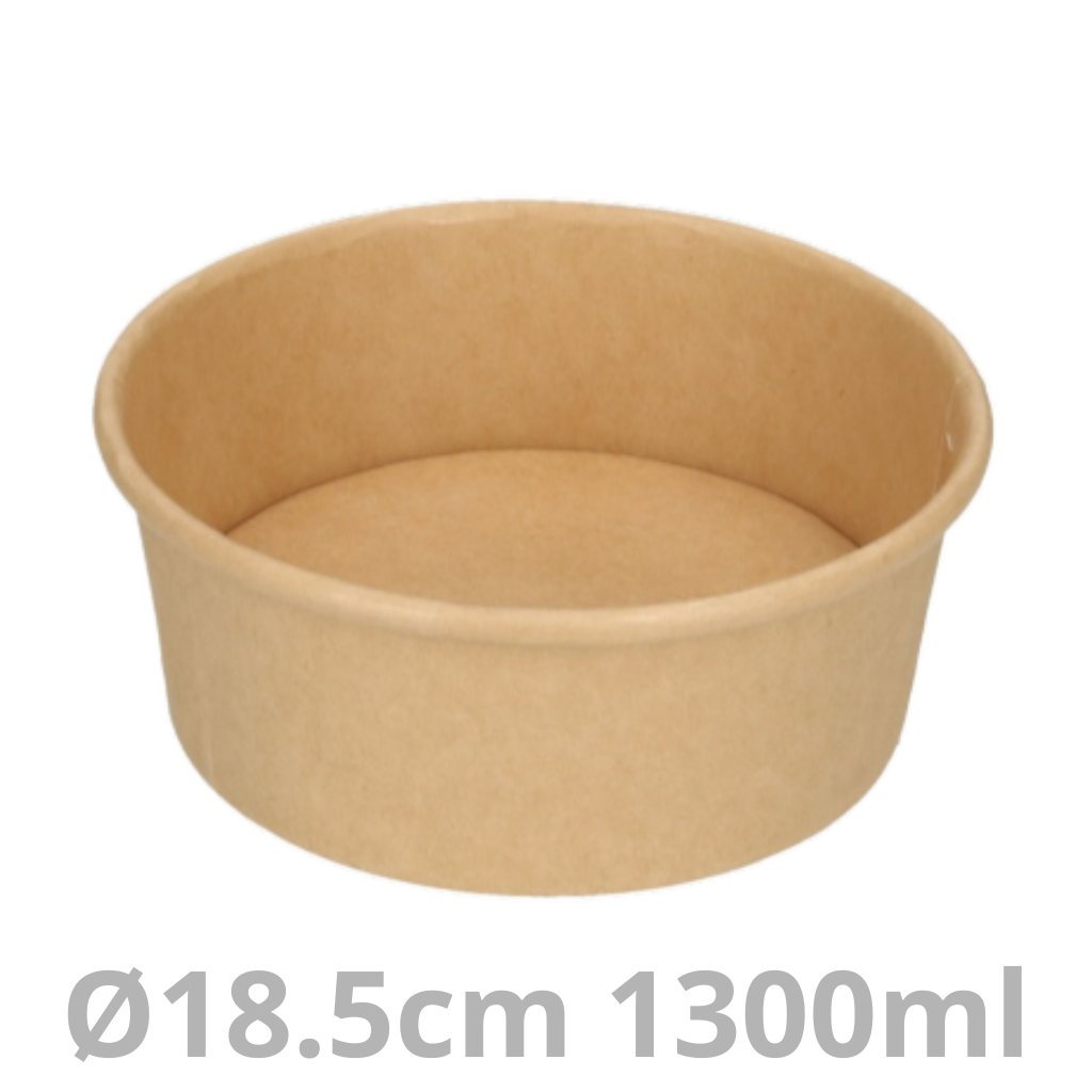 Saladier rond carton 1300ml Ø18.5cm 300pcs