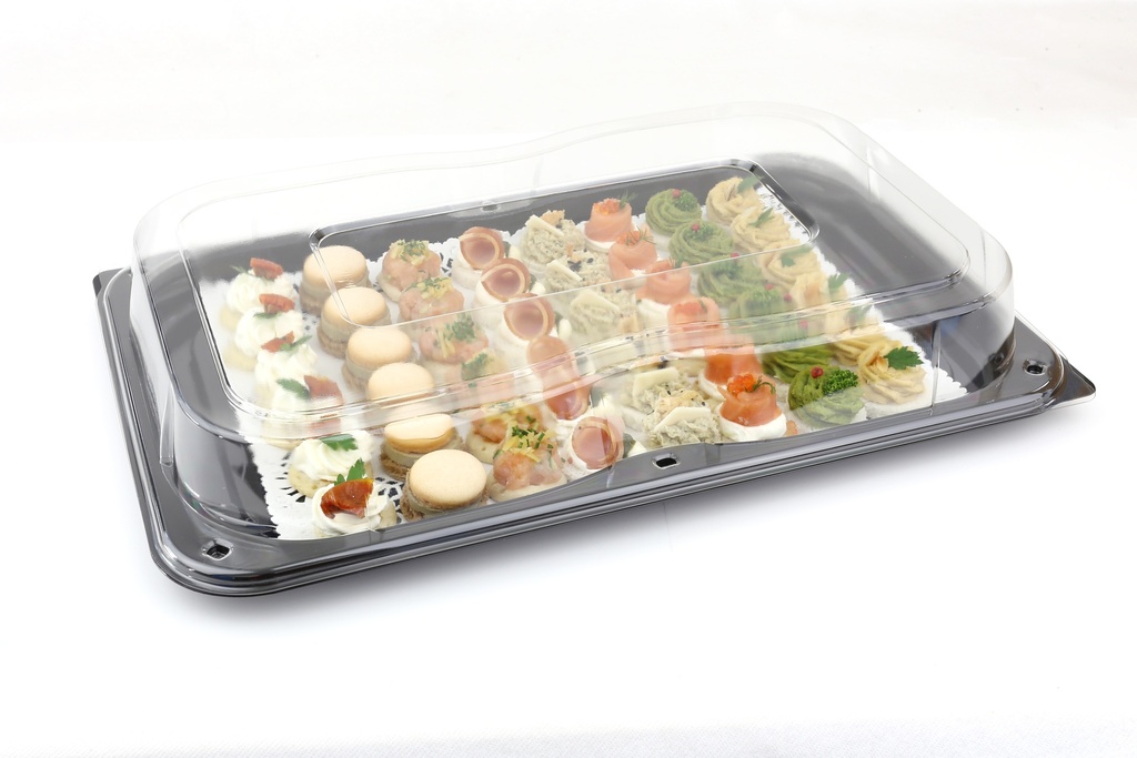 [COMC9463025CN-SAT] COMBOPACK Plateau traiteur gourmet avec couvercle Ultimate rPET 46x30cm 25+25pcs