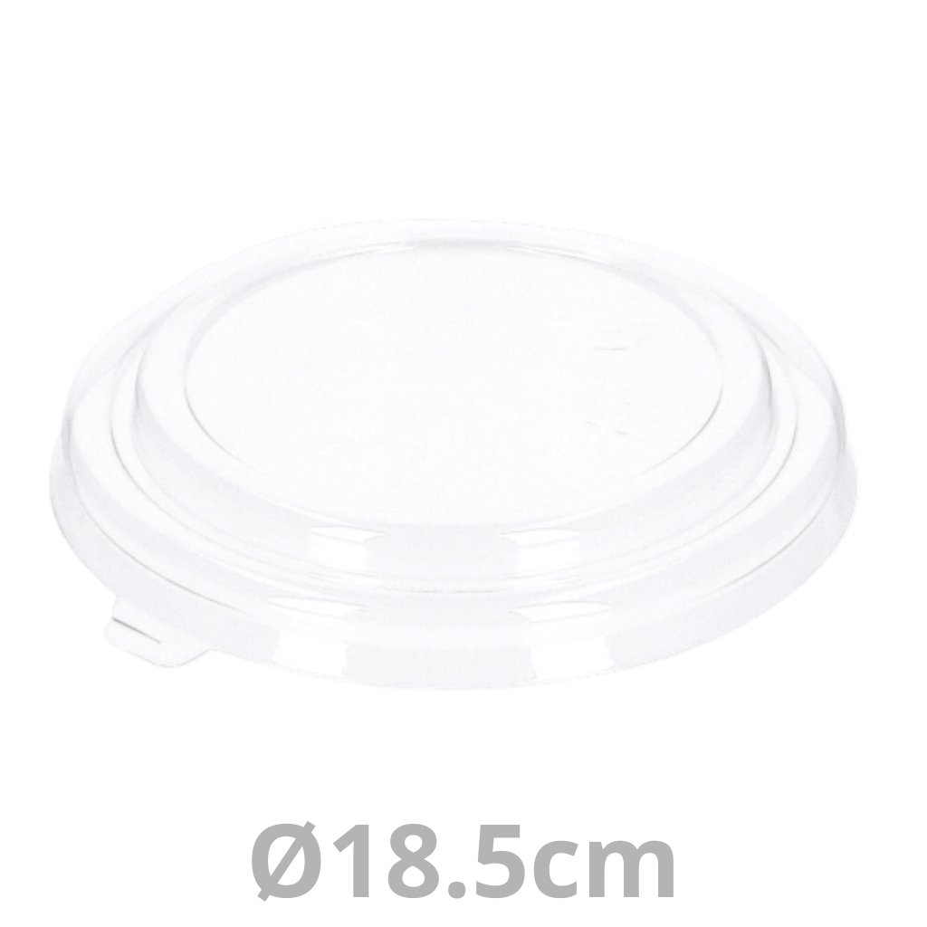 Couvercle PET pour saladier rond carton Ø18.5cm 300pcs