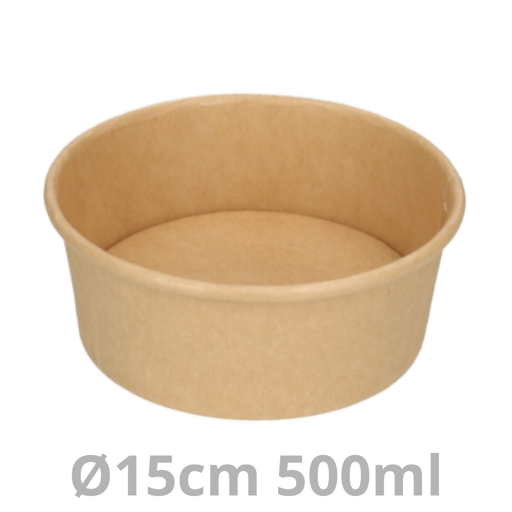Saladier rond carton 500ml Ø15cm 300pcs