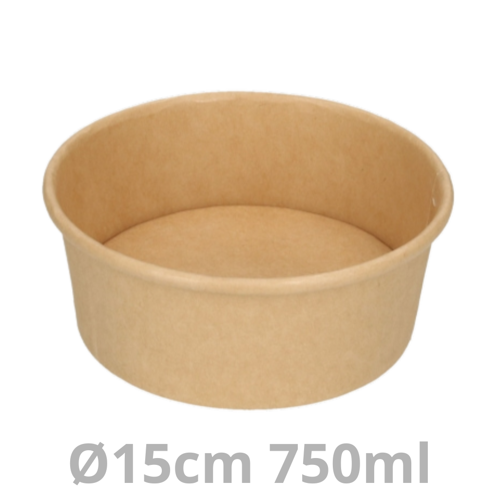 Saladier rond carton 750ml Ø15cm 300pcs