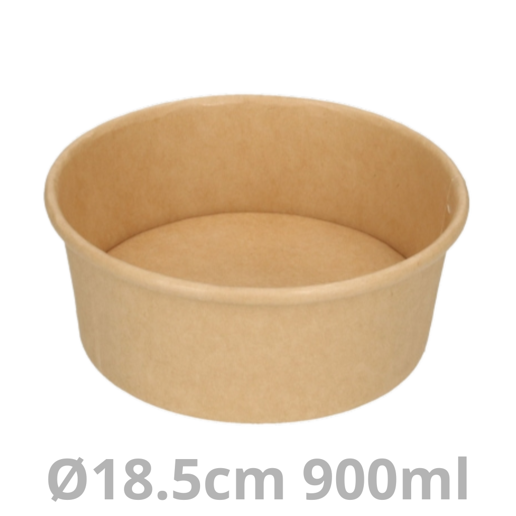 Saladier rond carton 900ml Ø18.5cm 300pcs