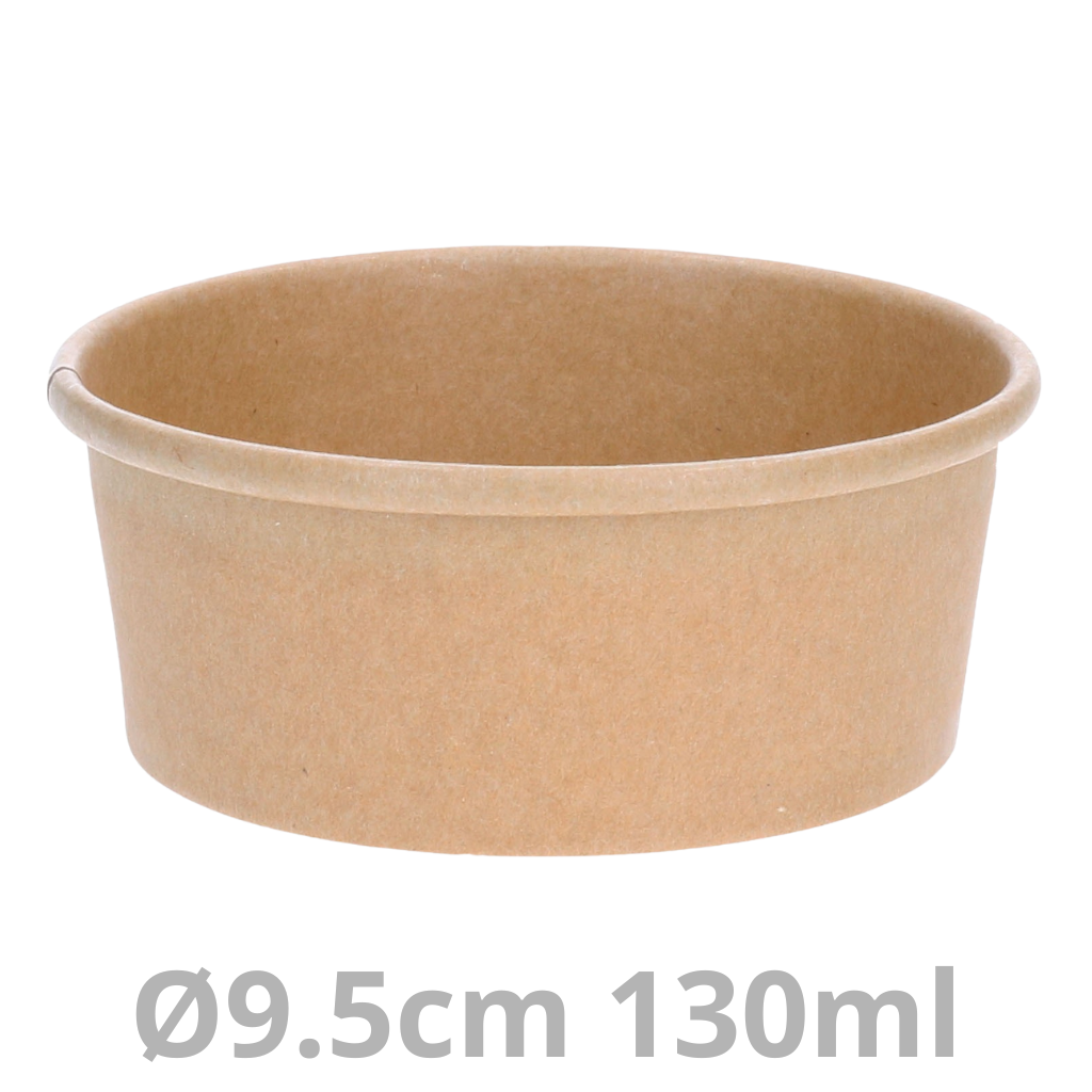 [SP02149-ACG] Saladier rond carton 130ml Ø9.5cm 10x100pcs