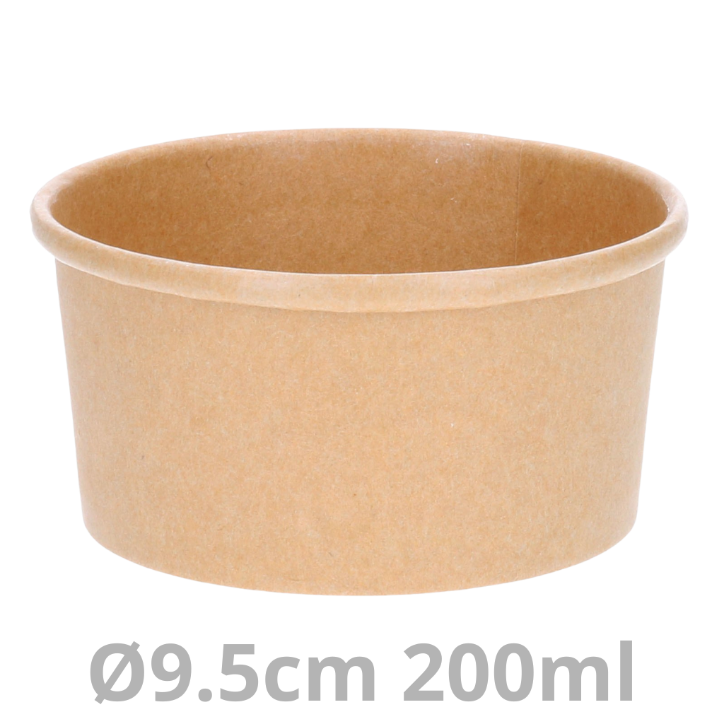 Saladier rond carton 200ml Ø9.5cm 10x100pcs