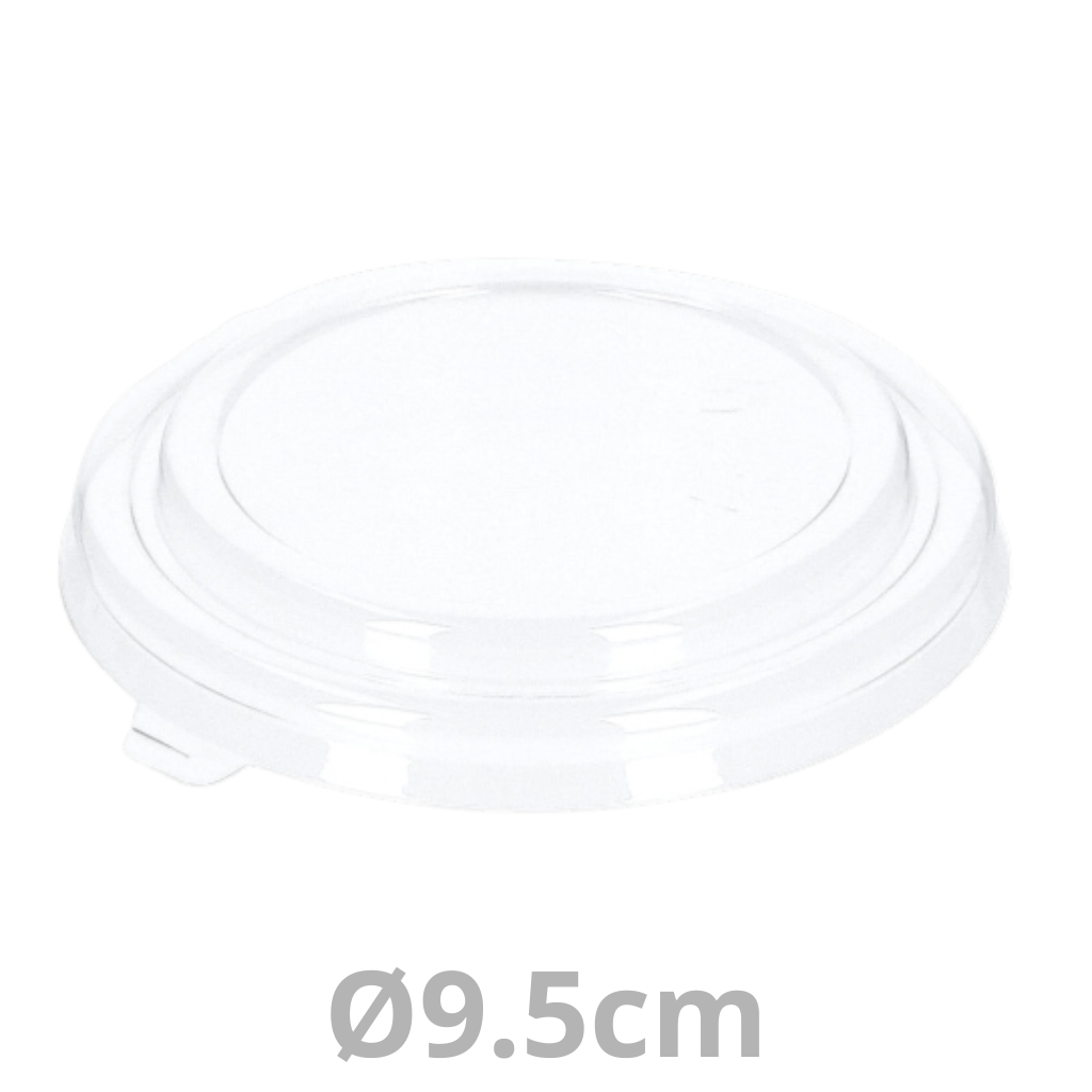 Couvercle PET pour saladier rond carton Ø9.5cm 10x100pcs