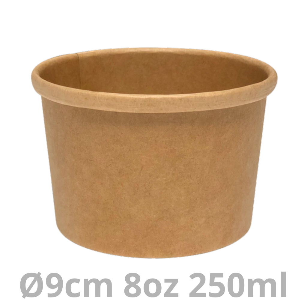 Pot multifood carton 8oz 250ml Ø9cm 10x50pcs