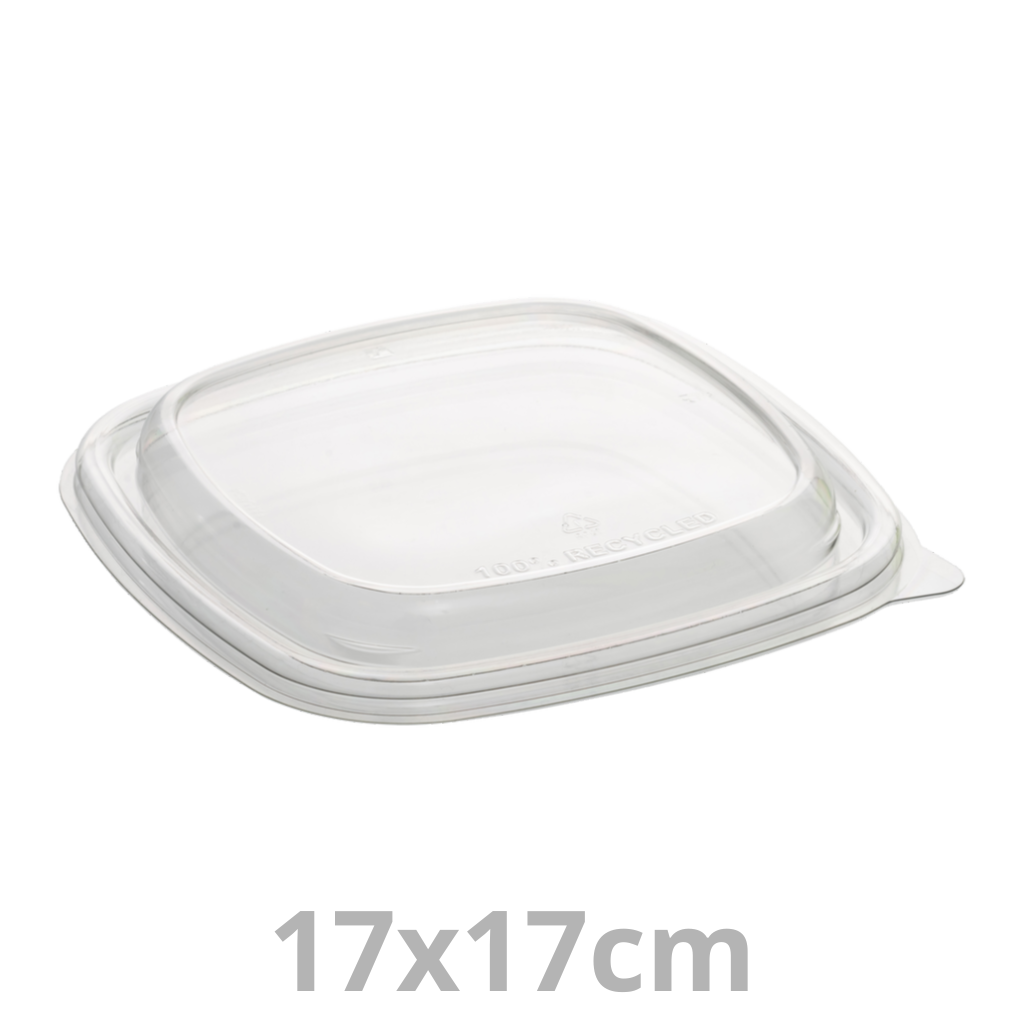 Couvercle rPET pour saladier carré carton 17x17cm 6x50pcs