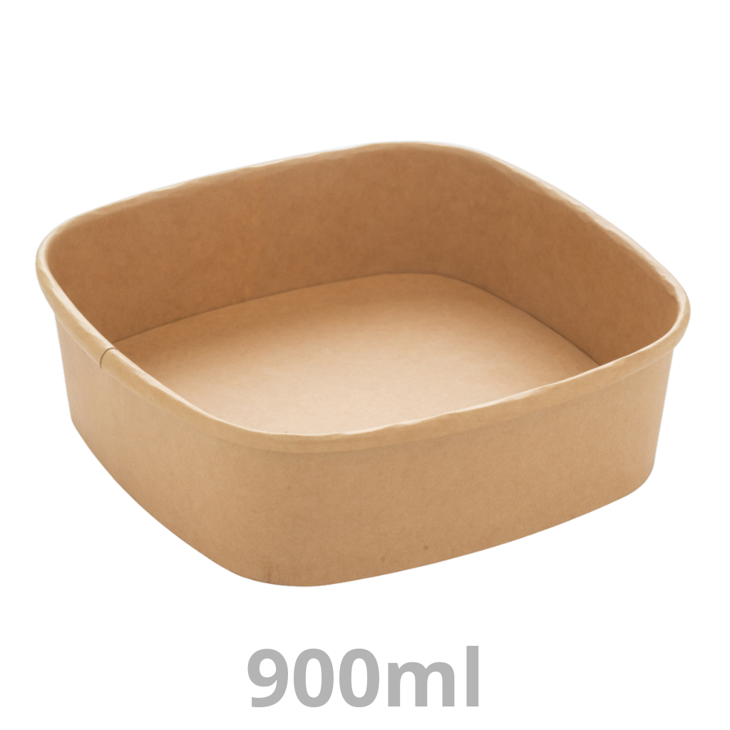 [PAP14024PE-SAT] Saladier carré carton 900ml 17x17x5cm 6x50pcs
