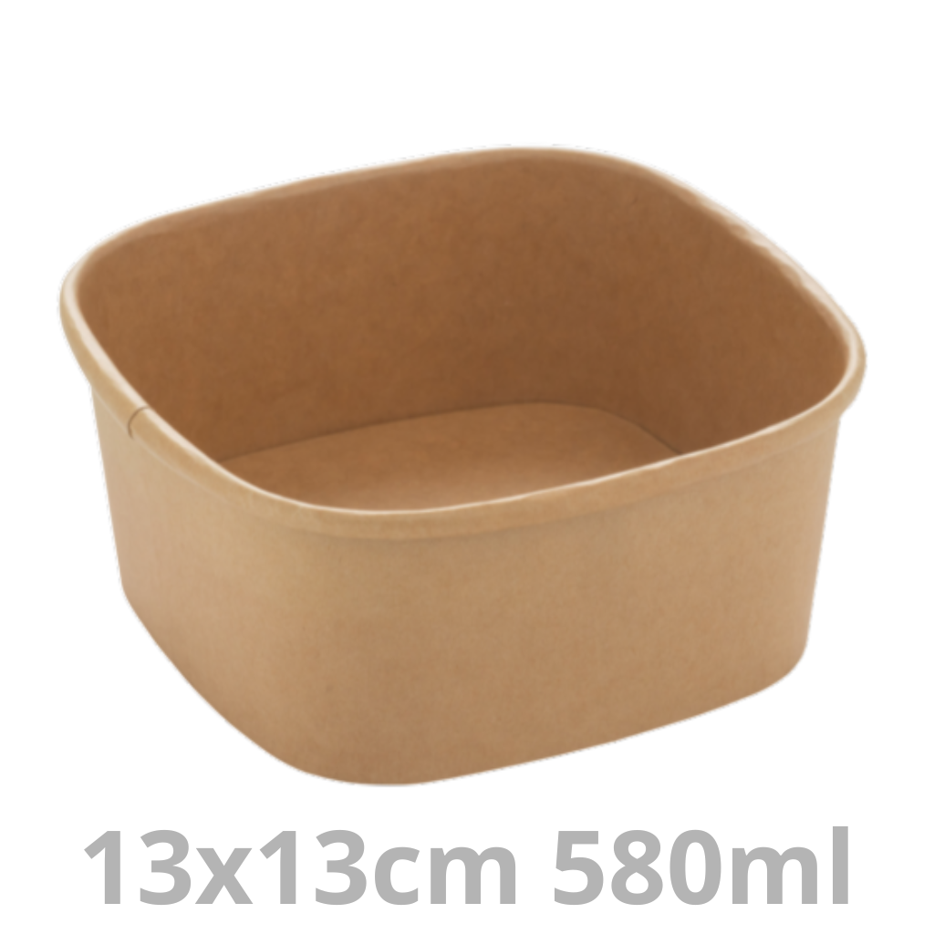 Saladier carré carton 580ml 13x13cm 6x50pcs