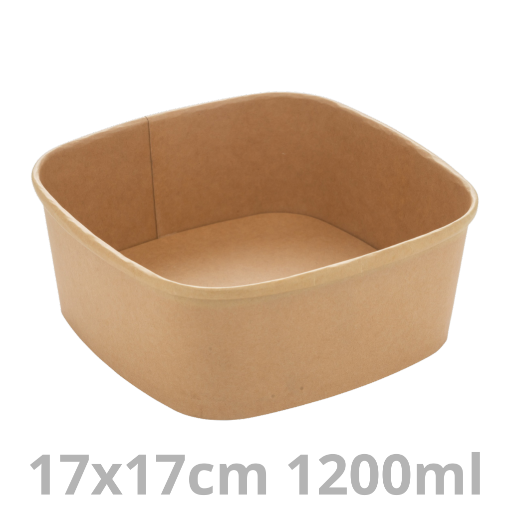 Saladier carré carton 1200ml 17x17cm 6x50pcs
