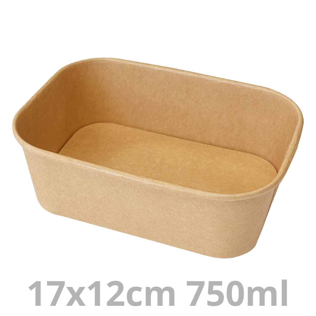 [PAP17024PP-SAT] Barquette rectangulaire carton 750ml 17x12cm 6x50pcs