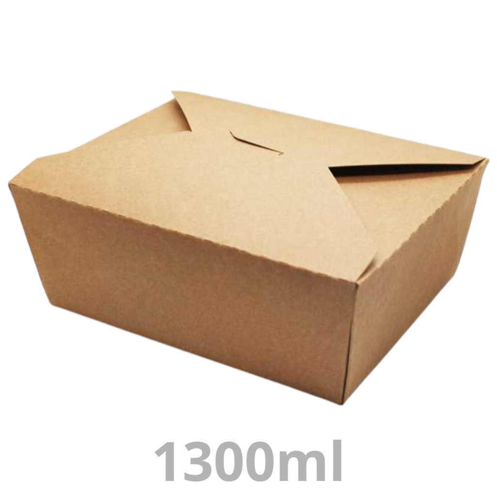 Boite repas carton 1300ml 17x13.5x6.5cm 8x25pcs