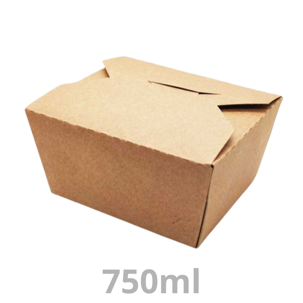 [PABB750-BEX] Boite repas carton 750ml 12x10.5x6.5cm 8x25pcs