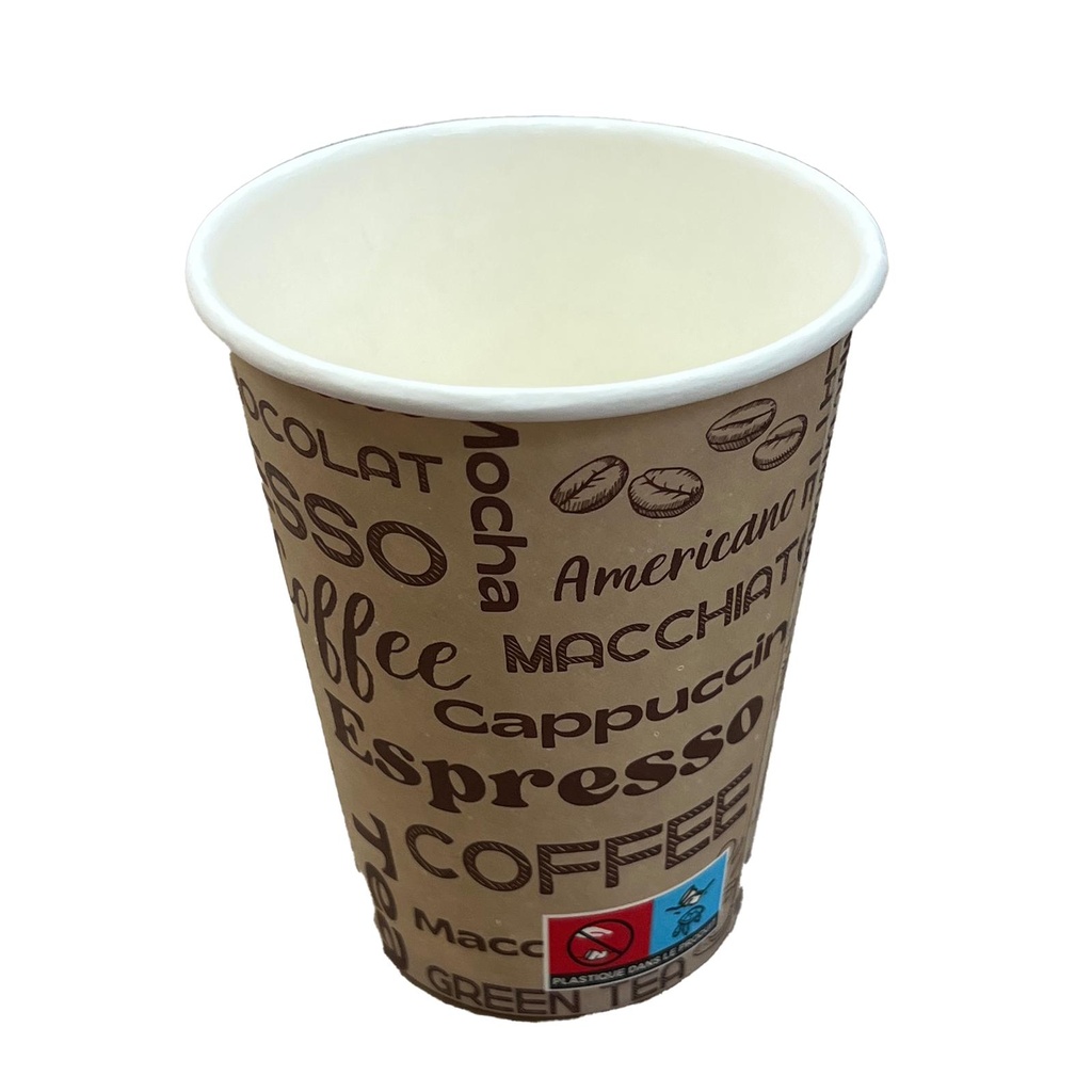 Gobelet à café PAPEX  carton 12oz 30cl Ø9cm 20x50pcs