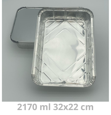 Ravier aluminium avec couvercle 2170ml 32x22cm 300pcs