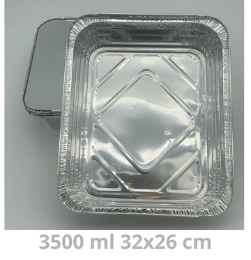 Ravier aluminium avec couvercle 3500ml 32x26cm 300pcs