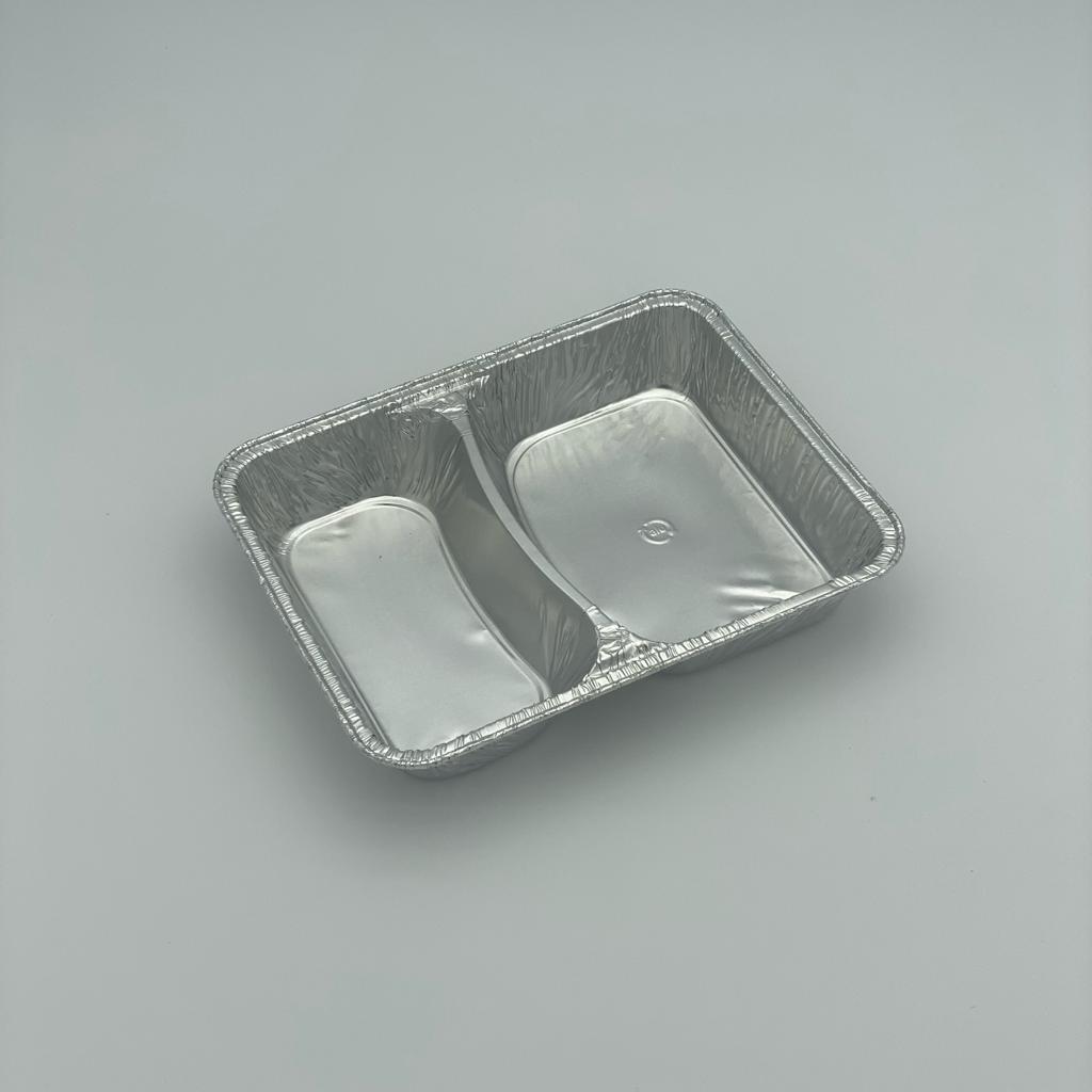 [R808G-ACG] Ravier aluminium 2 compartiments 950ml 23x18cm 1000pcs