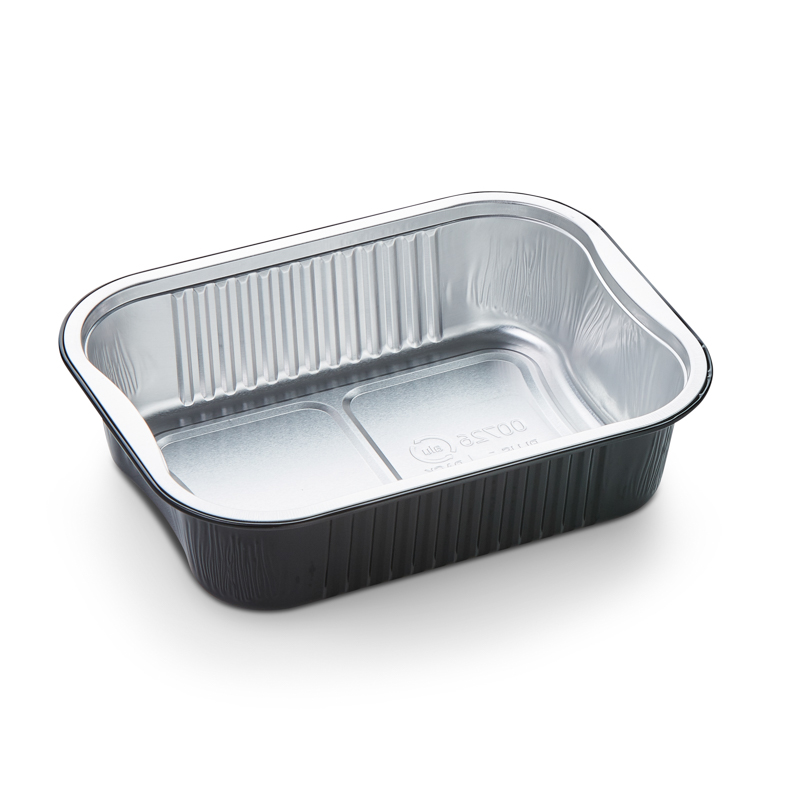 Ravier aluminium noir Extra Strong 763ml 18x14cm 500pcs