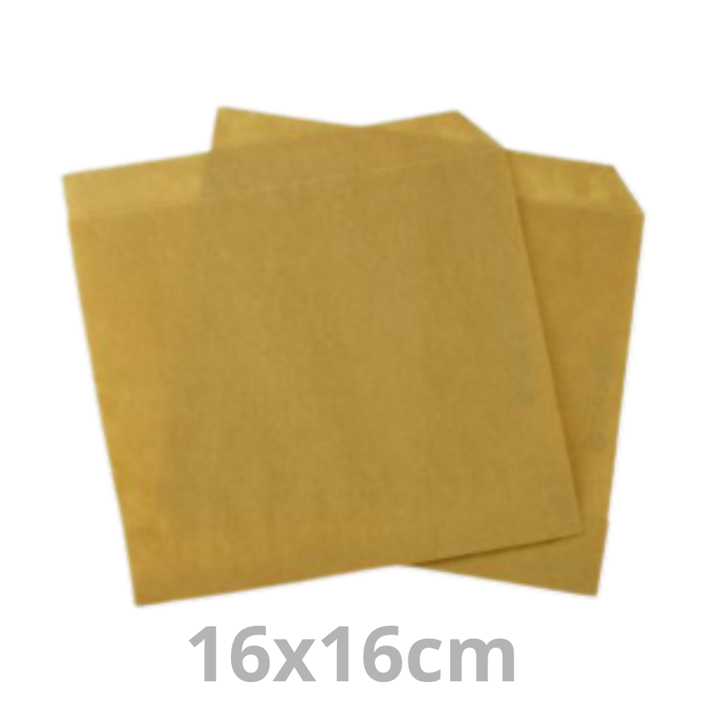 [111014-HAY] Pochette hamburger brun 16x16cm 2x500pcs
