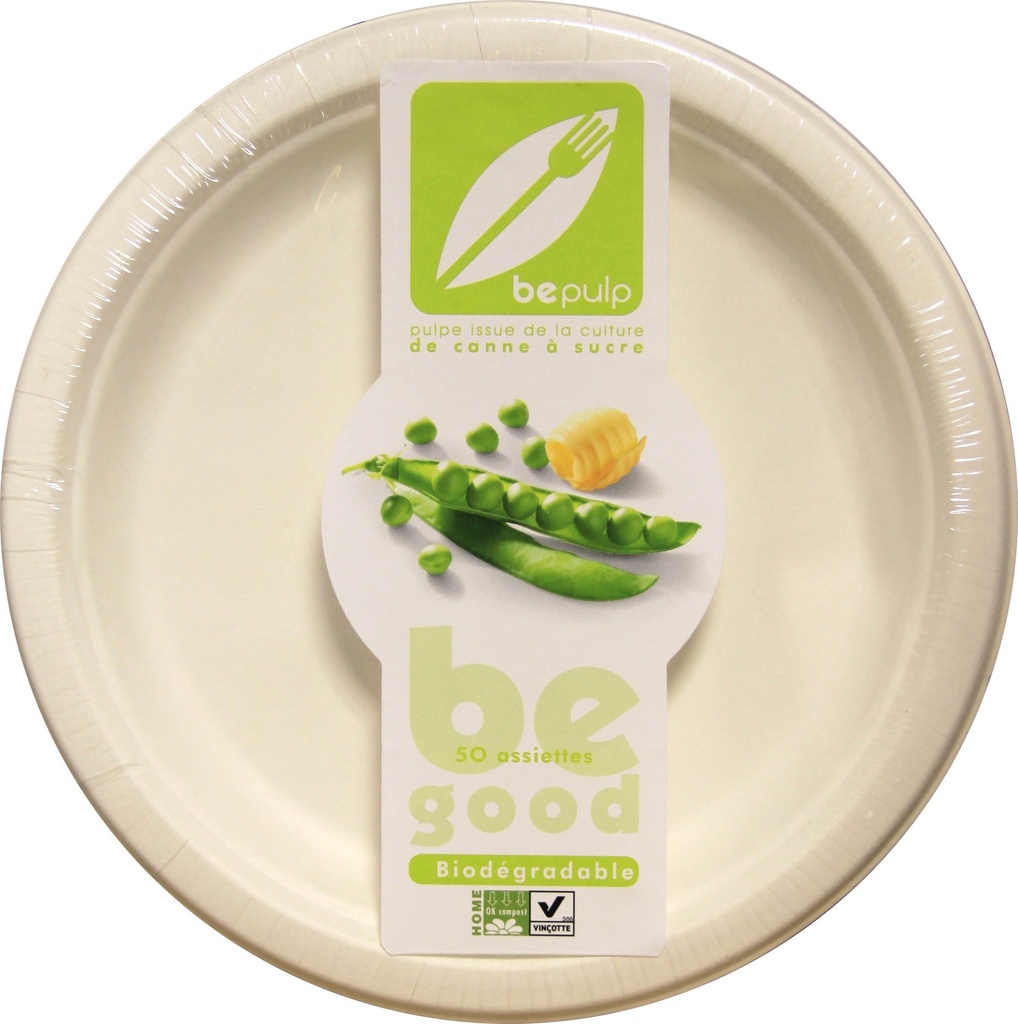 Assiette ronde blanc BEPULP Ø26cm 8x50pcs