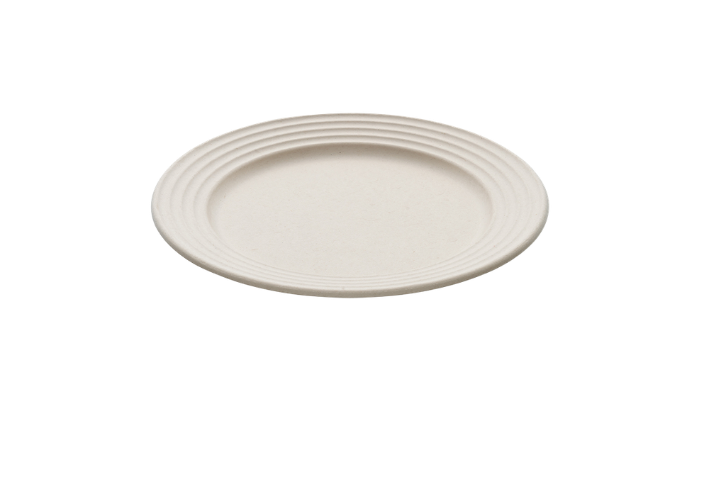 [PULPLNW2650C8-SAT] Assiette ronde wave naturel BEPULP Ø26cm 8x50pcs