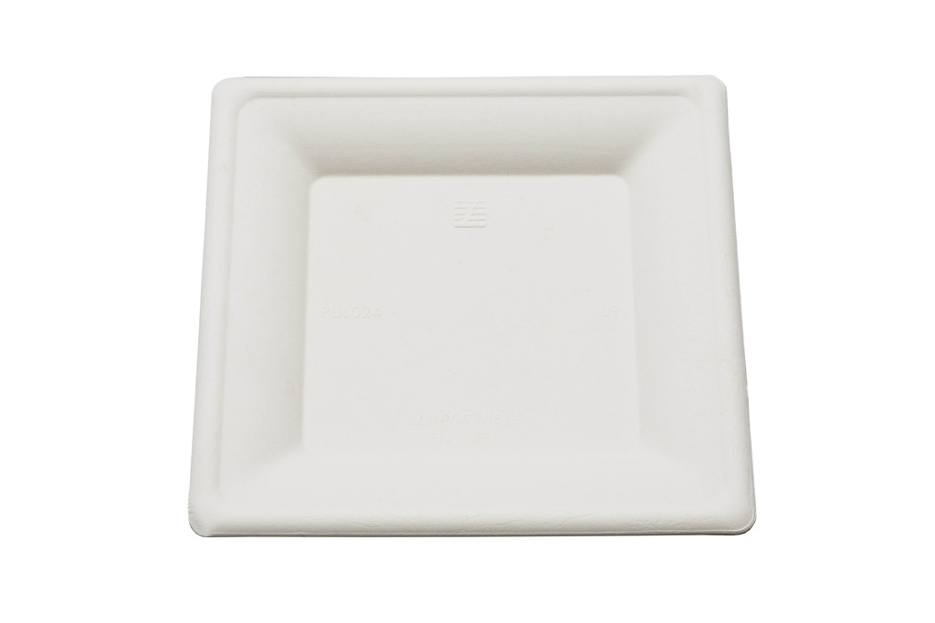 [PUL2024-SAT] Assiette carrée blanc BEPULP 16x16cm 20x50pcs