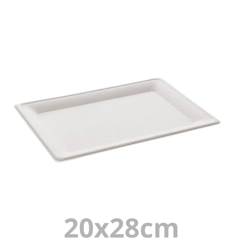 [PUL2035HC-SAT] Assiette rectangulaire blanc BEPULP 20x28cm 8x40pcs