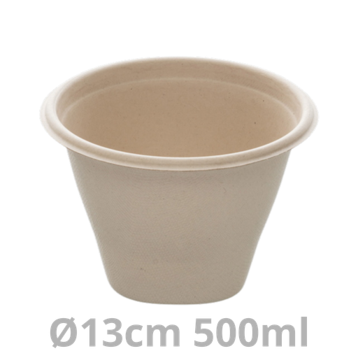 [PUL42116-SAT] Saladier rond BEPULP 500ml Ø13cm 10x100pcs