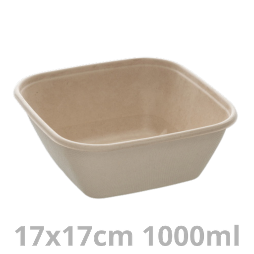 [PUL14132-SAT] Saladier carré BEPULP 1000ml 17x17cm 6x50pcs