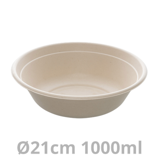 [PUL49032PLA-SAT] Saladier rond laminé BEPULP 1000ml Ø21cm 4x75pcs