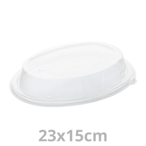 [PUL5497SV300-SAT] Couvercle PP dôme pour saladier ovale BEPULP 24x17cm 6x50pcs