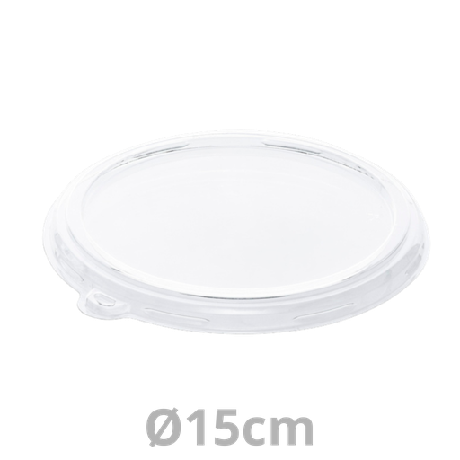 [PUL51616-SAT] Couvercle rPET pour saladier rond BEPULP Ø15cm 10x50pcs