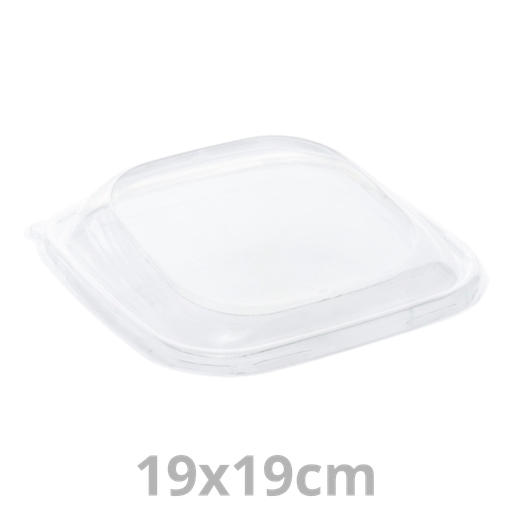 [PUL54224-SAT] Couvercle rPET pour saladier carré biseauté BEPULP 19x19cm 6x50pcs