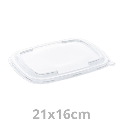 [PUL51841PP-SAT] Couvercle PP pour barquette rectangulaire laminé BEPULP 21x16cm 6x50pcs