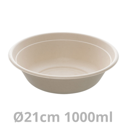 [PUL49032-SAT] Saladier rond BEPULP 1000ml Ø21cm 4x75pcs