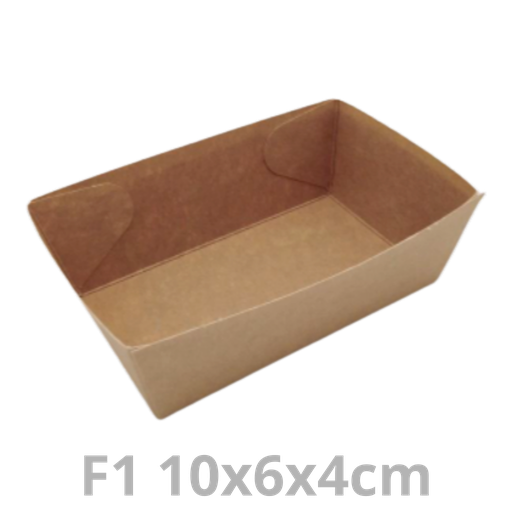 [CF1ECO-HAY] Ravier à frites F1 (CF1) brun 10x6x4cm 250pcs