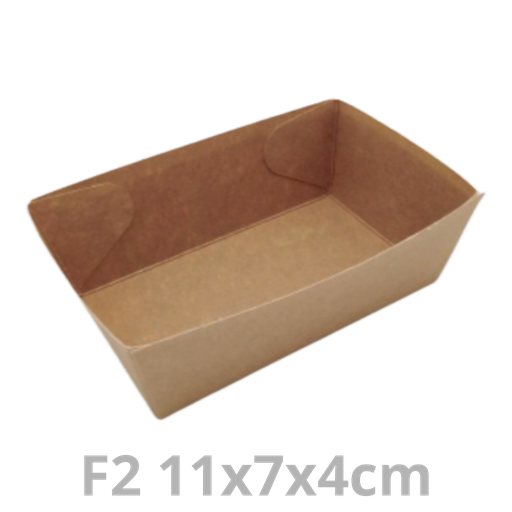 [CF2ECO-HAY] Ravier à frites F2 (CF2) brun 11x7x4cm 250pcs