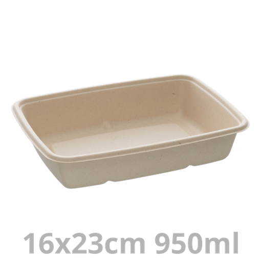 [PUL46130-SAT] Barquette rectangulaire BEPULP 950ml 16x23cm 4x75pcs