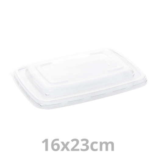 [PUL51601PP-SAT] Couvercle PP pour barquette rectangulaire 16x23cm 3x50pcs