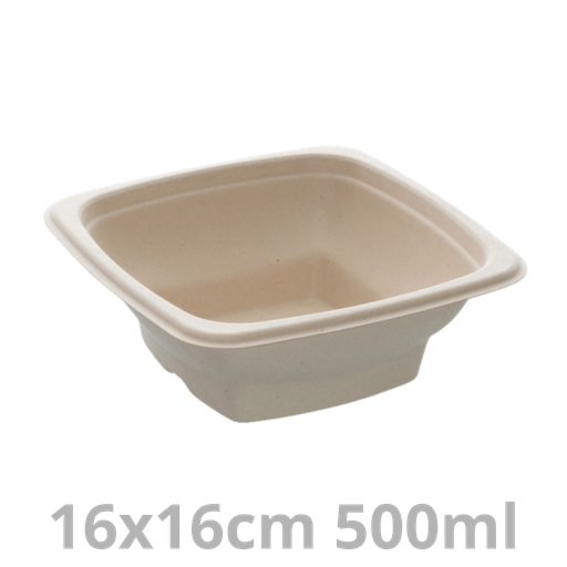 [PUL49016F300N-SAT] Saladier carré BEPULP 500ml 16x16cm 4x75pcs
