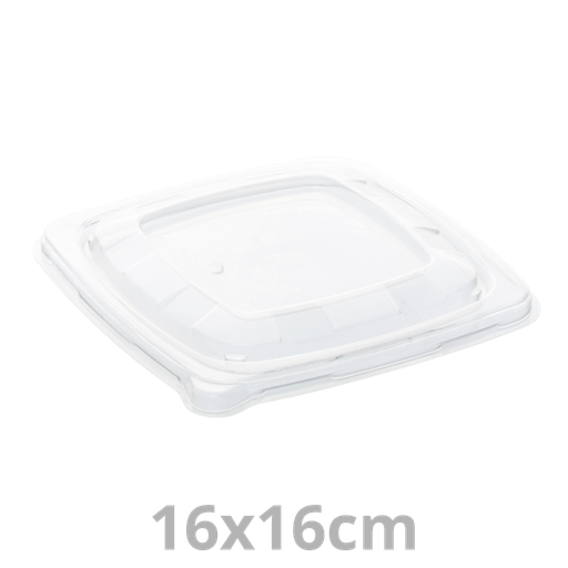 [PUL51916F300-SAT] Couvercle PP pour saladier carré BEPULP 16x16cm 4x75pcs