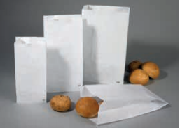 [1PB-BER] Sachet kraft blanc 1P 12x(2x3.7)x20/22cm 10kg