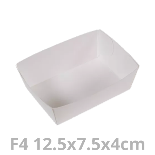[CF4W-HAY] Ravier à frites F4 (CF4) blanc 12.5x7.5x4cm 250pcs