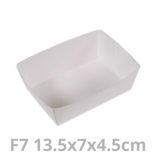 [C90W-HAY] Ravier à frites F7 (C90) blanc 13.5x7x4.5cm 250pcs