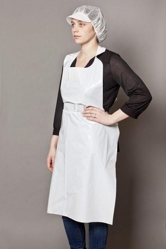 [9001214/-BEN] Tablier blanc uni PE 80x136cm 50µ 50Pcs