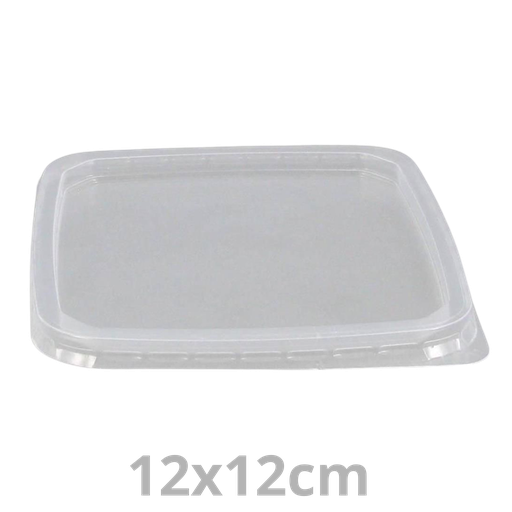 [630200010-VAK] Couvercle PP pour ANL barquette boucherie carré réutilisable AD114 PP 12x12cm 10x50pcs