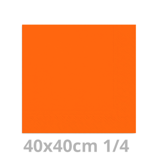 [4V40ORA-BRK] Serviette orange 2 plis 1/4 40x40cm 20x100pcs