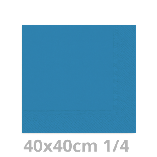 [4V40AQU-BRK] Serviette aqua 2 plis 1/4 40x40cm 20x100pcs